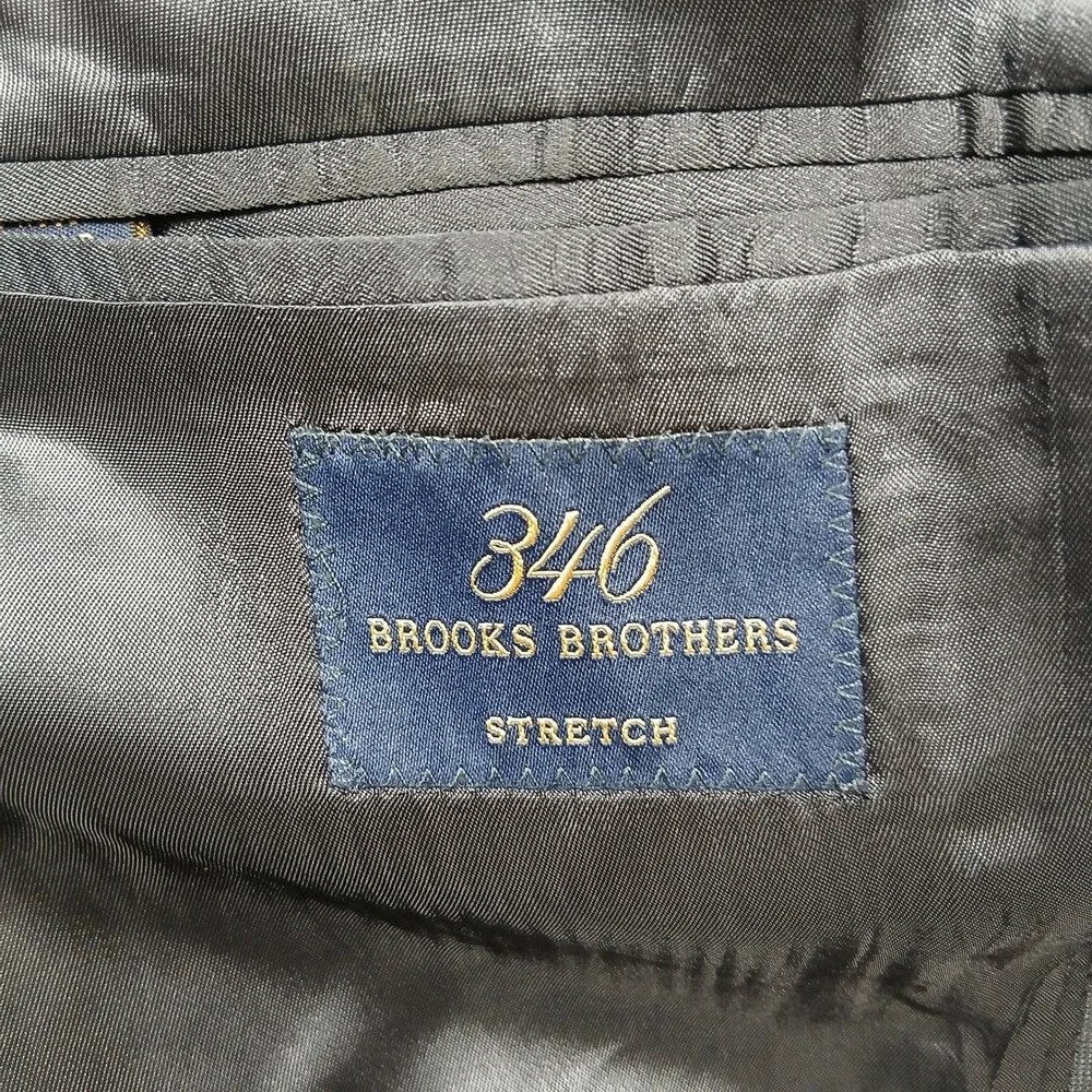 Brooks Brothers 346 Blazer Men's 42L‎ Gray Wool Stretch 2-Button Jacket